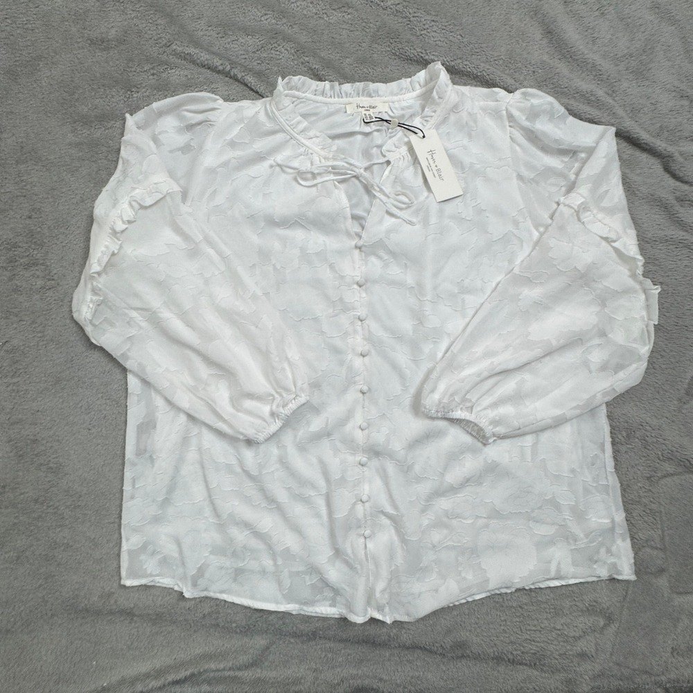 HAVER & Blair‎ Top Women's 2X White NWT with underliner Beautiful!